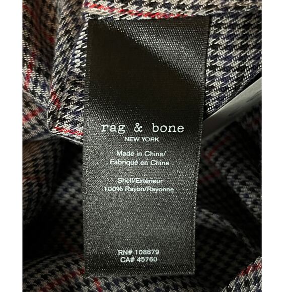 Rag & Bone Skirt Amber Plaid Silk gray size 10 - Picture 8 of 8